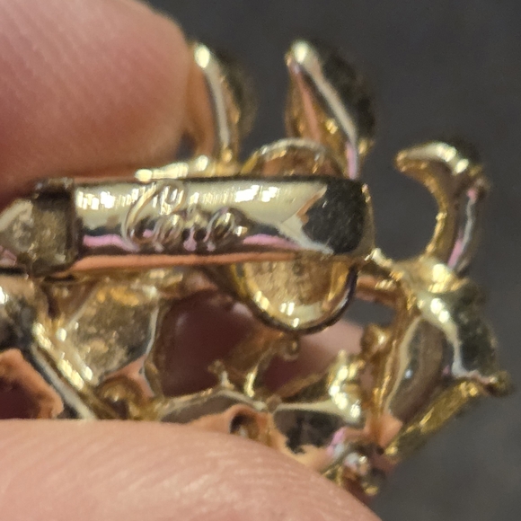 Lot of 3 Vintage Costume Jewelry Clip On Earrings Multi Color Rhinestones Coro - Picture 6 of 8